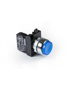 Emas CM100HM CM Serisi Metal 1NO Yaylı Çıkık Mavi 22 mm Buton