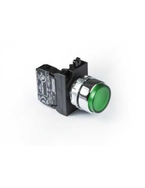 Emas CM100HY CM Serisi Metal 1NO Yaylı Çıkık Yeşil 22 mm Buton