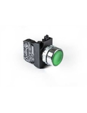 Emas CM200DY CM Serisi Metal 1NC Yaylı Düz Yeşil 22 mm Buton