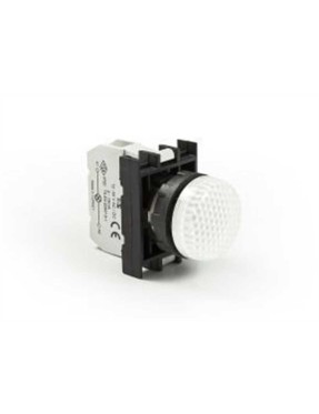 Emas B050XB B Serisi Plastik LED'li 12-30V AC/DC Beyaz 22 mm Sinyal