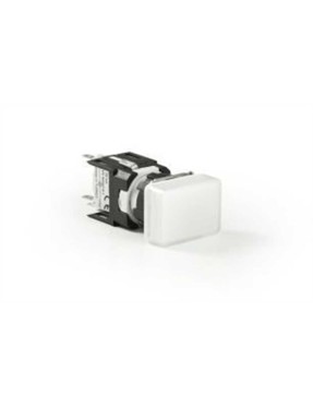 Emas D050DXB D Serisi Plastik LED'li 12-30V AC/DC Dikdörtgen Beyaz 16 mm Sinyal