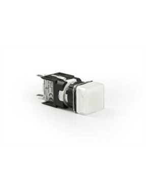 Emas D050KXB D Serisi Plastik LED'li 12-30V AC/DC Kare Beyaz 16 mm Sinyal