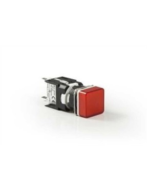 Emas D060KXK D Serisi Plastik LED'li 12-30V AC/DC Kare Kırmızı 16 mm Sinyal