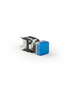 Emas D070KXM D Serisi Plastik LED'li 12-30V AC/DC Kare Mavi 16 mm Sinyal