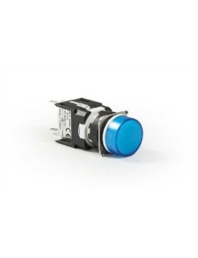 Emas D070YXM D Serisi Plastik LED'li 12-30V AC/DC Yuvarlak Mavi 16 mm Sinyal