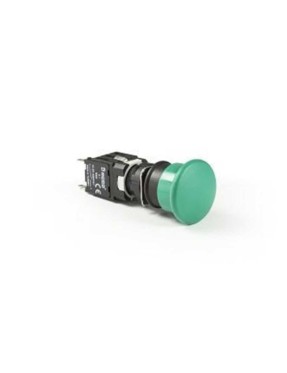 Emas D100YM30Y D Serisi Plastik 1NO Yaylı Yuvarlak 30 mm Mantar Yeşil 16 mm Buton