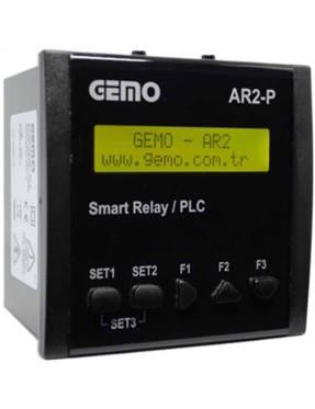 Gemo AR2-P-230VAC-10D2A-RTC Panel Tipi "Ladder Logic" ile Programlanabilir Akıllı Röle / PLC