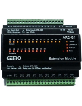 Gemo AR2-G1-24VDC-14D-TR Ray Tipi AR2 için Genişleme Modülü