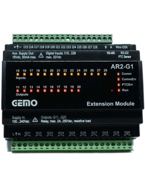 Gemo AR2-G1-24VDC-12D2A Ray Tipi AR2 için Genişleme Modülü