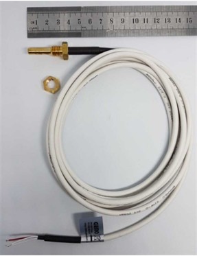Gemo PT100-6S-SLK Sıcaklık Sensörü  3m silikon kablolu (3 telli) Pt-100 Sensör, Uç Çapı 6 mm, (-50°C ... +200°C)