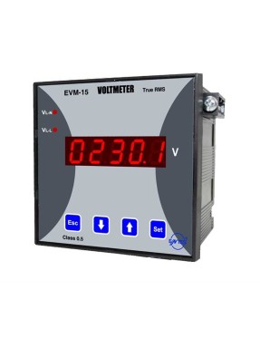 ENTES EVM-15 (SINIF: 0,5) 24, 250 VAC/DC BESLEMELİ VOLTMETRE