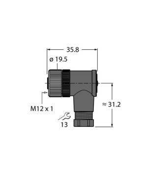 Turck 69048 B8241-0 Sahada Montajı Yapılabilir Konektör