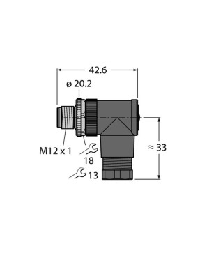 Turck 6904612 BS8251-0 SAHADA MONTAJI YAPILABİLİR KONEKTÖR