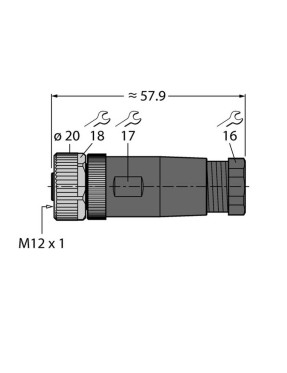 Turck 6904605 B8181-0 SAHADA MONTAJI YAPILABİLİR KONEKTÖR