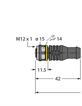 Turck 6625731 RKC4,4T-5-RSC4,4T-TXL AKTÜATÖR-SENSÖR KABLOSU, PUR