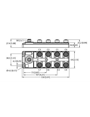 Turck 100000881 TBIL-M1-16DXP-B DİJİTAL SİNYALLERİN IO-LİNK MASTER'A BAĞLANMASI İÇİN G-Ç GÖBEĞİ