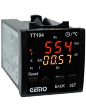 Gemo TT104-24V-R Dahili Zaman Röleli "Auto-tune PID" Sıcaklık Kontrol Cihazı