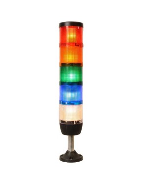 Emas IK75L024XM01 K Serisi Beş Katlı 24V AC/DC 110mm Plastik Boru ve Ayaklı LED Kolon 70mm