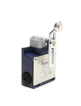 Emas L53K13MEM124 L53 Metal Gövde 18 mm Metal Ayarlanabilir Kollu Makara Ani Hareketli 1NO+1NC Sınır Şalter