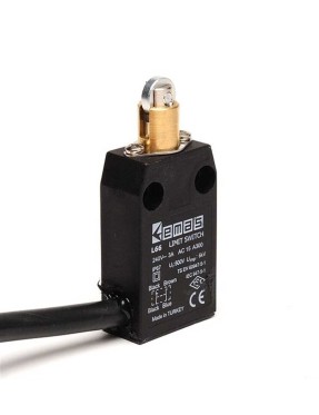 Emas L66K13MUM331 L66 Plastik Gövde 11 mm Metal Makaralı Pim Ani Hareketli 1NO+1NC Sınır Şalter