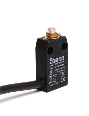 Emas L66K13PUM211 L66 Plastik Gövde 8 mm Metal Pim Ani Hareketli 1NO+1NC Sınır Şalter