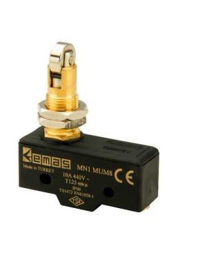 Emas MN1MUM8 Metal Makaralı Pimli 1CO MN1 Serisi Plastik Mini Switch