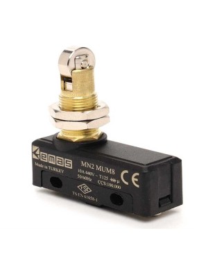 Emas MN2MUM8 Metal Makaralı Pimli 1CO MN2 Serisi Plastik Mini Switch