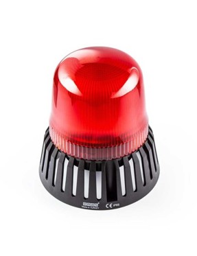 Emas IT120R024Z IT Serisi Kırmızı 24V AC/DC Buzzerlı LED Tepe Lambası 120mm