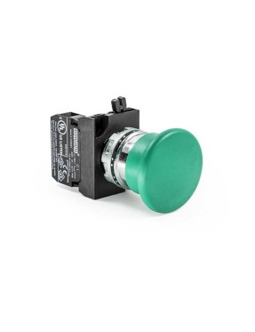 Emas CM100MY CM Serisi Metal 1NO Yaylı 40 mm Mantar Yeşil 22 mm Buton