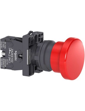 Schneider XA2EC42 1 Nk Kırmızı Mantar Kafalı,Yaylı Buton