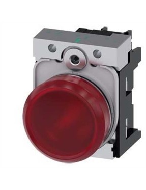Siemens 3Su1156 6Aa20 1Aa0 Sirius Act Metal Komple Sinyal Lambalar Kırmızı 230 Ac