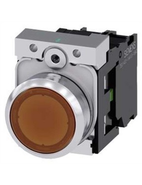 Siemens 3Su1156 0Ab00 1Ba0 Sirius Act Metal Komple Işıklı Yay Dönüşlü Butonlar Kehribar 230 Ac 1No