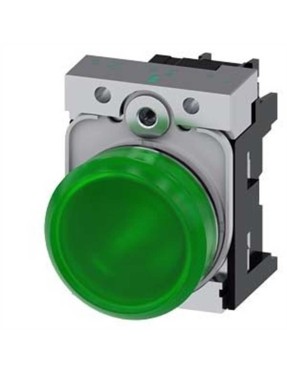 Siemens 3Su1152 6Aa40 1Aa0 Sirius Act Metal Komple Sinyal Lambalar Yeşil 24 Ac Dc