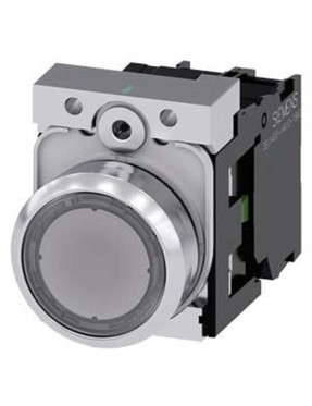 Siemens 3Su1152 0Ab70 1Ba0 Sirius Act Metal Komple Işıklı Yay Dönüşlü Butonlar Renksiz 24 Ac Dc 1No
