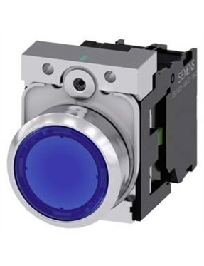 Siemens 3Su1152 0Ab50 1Ba0 Sirius Act Metal Komple Işıklı Yay Dönüşlü Butonlar Mavi 24 Ac Dc 1No
