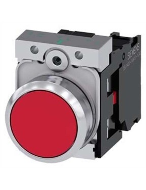 Siemens 3Su1150 0Ab20 1Ca0 Sirius Act Metal Komple Yay Dönüşlü Butonlar Kırmızı