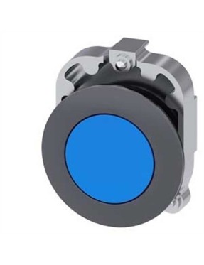 Siemens 3Su1060 0Jb50 0Aa0 Sirius Act Mat Metal Yassı Tip Yay Dönüşlü 30 Mm Buton Mavi