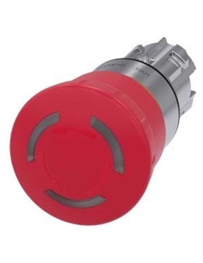 Siemens 3Su1051 1Hb20 0Aa0 Sirius Act Metal Çevir Kur Işıklı 40 Mm Acil Stop Mantar Butonlar