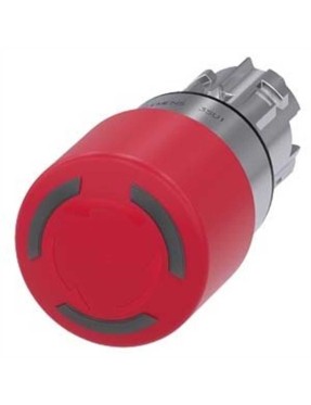 Siemens 3Su1051 1Gb20 0Aa0 Sirius Act Metal Çevir Kur Işıklı 30 Mm Acil Stop Mantar Butonlar