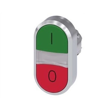 Siemens 3Su1050 3Ab42 0Ak0 Sirius Act Kırmızı Yeşil 0 1 Yazılı Metal İkiz Buton