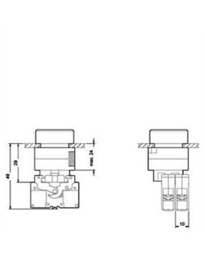 Siemens 3Sb3607 0Aa21 3Sb3 Metal Seri 22Mm Komple Işıklı Kırmızı Buton 10A 1Nc