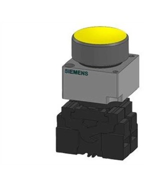 Siemens 3Sb3606 0Aa31 3Sb3 Metal Seri 22Mm Komple Işıklı Sarı Buton 10A 1No