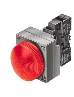 Siemens 3Sb3604 6Ba20 3Sb3 Metal Seri 22Mm Komple Sinyal Lambası 250V A Direk Beslemeli Ampulsüz Soket Ve Ka