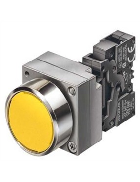 Siemens 3Sb3602 0Aa31 3Sb3 Metal Seri 22Mm Komple Start Stop Butonu 10A Sarı 1No
