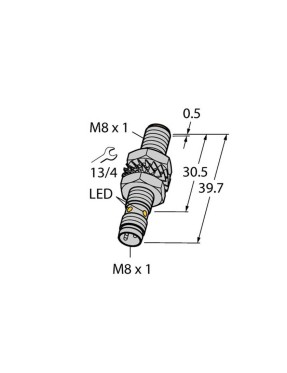 Turck 4602903 BI2-M08-AP6X-V1131 Endüktif Sensör Artırılmış Anahtarlama Mesafesi İle