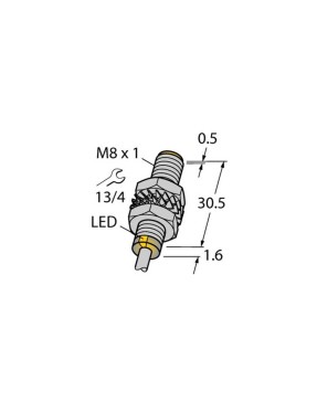 Turck 4602901 BI2-M08-AP6X Endüktif Sensör Artırılmış Anahtarlama Mesafesi İle
