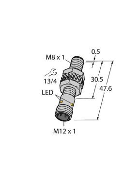 Turck 4602808 BI2-M08-VN6X-H1341 Endüktif Sensör Artırılmış Anahtarlama Mesafesi ile