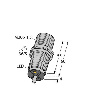 Turck 4618530 BI15-M30-AP6X Endüktif Sensör Artırılmış Anahtarlama Mesafesi İle