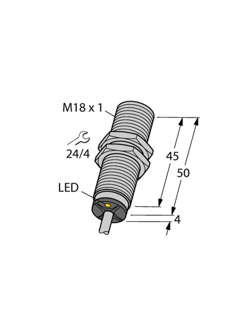 Turck 4615030 BI8-M18-AP6X Endüktif Sensör Artırılmış Anahtarlama Mesafesi İle TURCK 4615030 BI8-M18-AP6X ENDÜKTİF SENSÖR