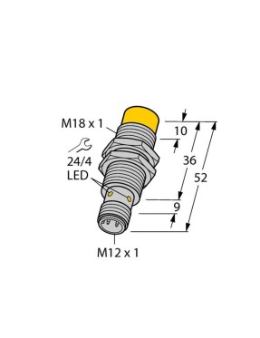 Turck 4611400 NI14-M18-AP6X-H1141 Endüktif Sensör Artırılmış Anahtarlama Mesafesi İle